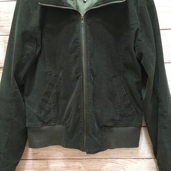 NECA BELLA SWAN TWILIGHT HOODED GREEN CORDUROY BOMBER JACKET - Picture 4 of 10